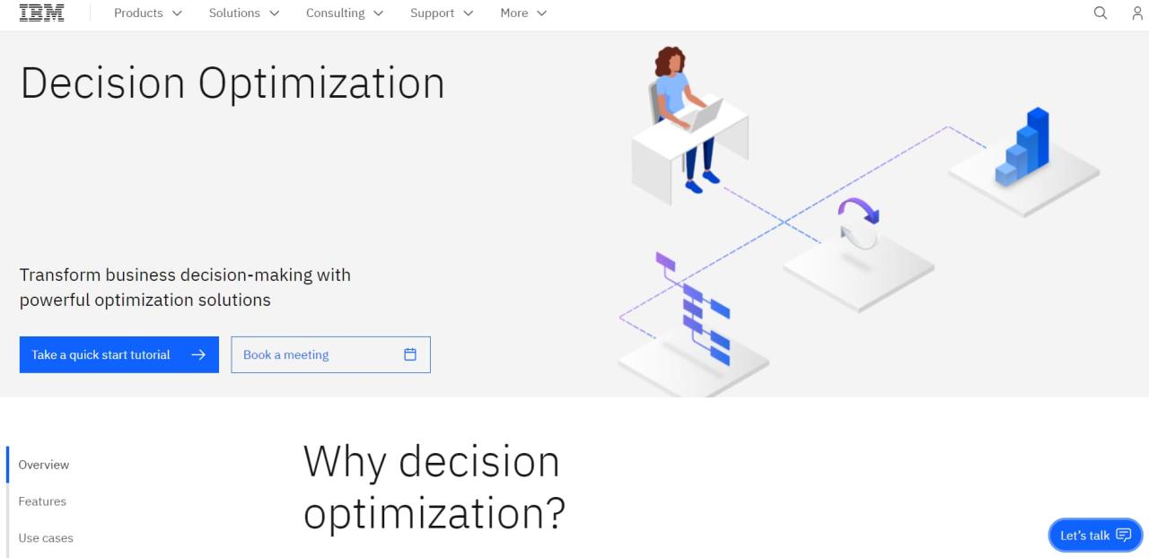 Ibm optimization decision reviews details screenshots
